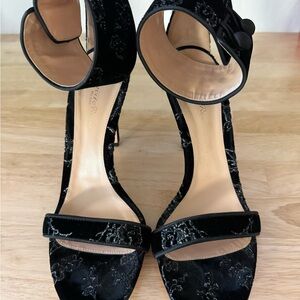 Gianvito Rossi Black Velvet Women's Heels
